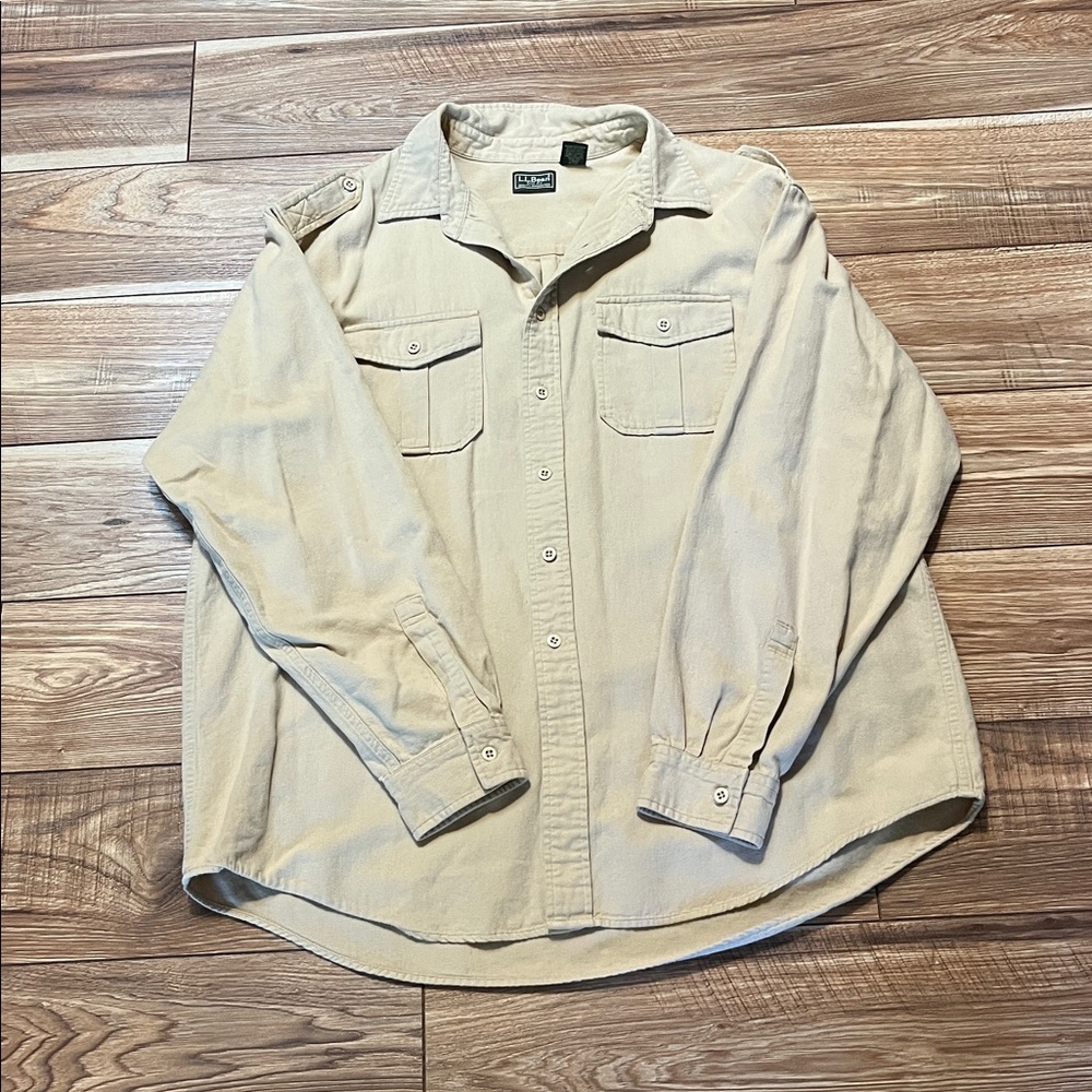 L.L. Bean Military/Utility Button Down Shirt